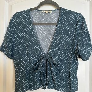 Floral Tie-Front Top